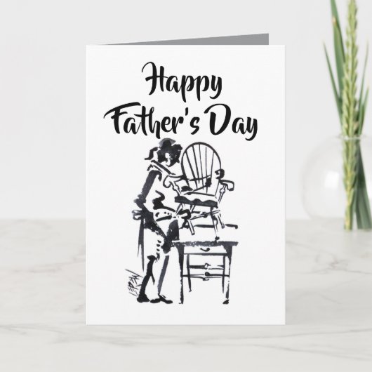 チェアメーカー建物未来父の日 カード (正面)