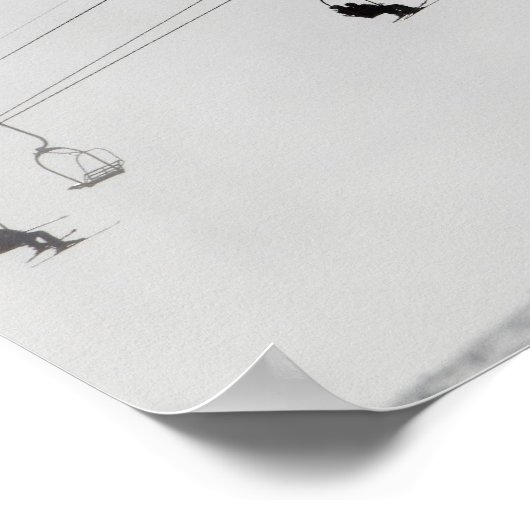 チェアリフトのスキーヤー ポスター (角)