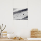 チェアリフトのスキーヤー ポスター (キッチン)