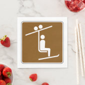 チェアリフトサイン紙ナプキンス スタンダードランチョンナプキン (インサイチュ)