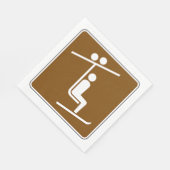 チェアリフトサイン紙ナプキンス スタンダードランチョンナプキン (角)