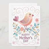 チェアリー・バード 母の日のカード シーズンカード (正面/裏面)