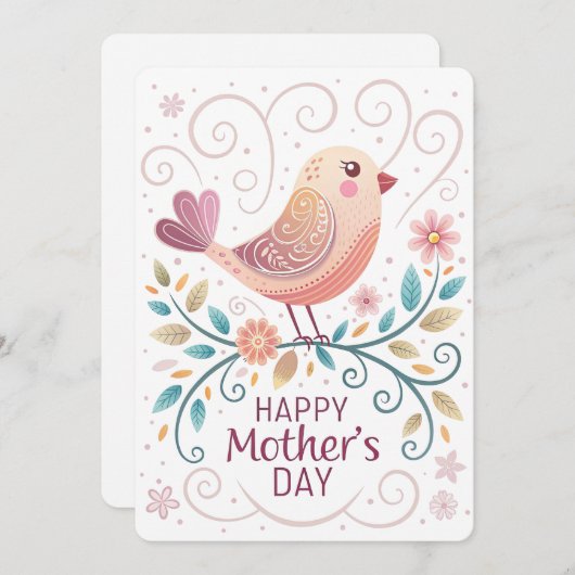 チェアリー・バード 母の日のカード シーズンカード (正面/裏面)