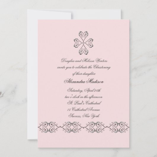 チェアーズドクロス宗教お祝い招待状 招待状 (正面)