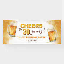 チェアーズ&ビール 男の子の面白い30歳の誕生日