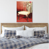 チェア、チッペンデール'ディレクター'デザイン, c.1760 キャンバスプリント (インサイチュ (寝室))