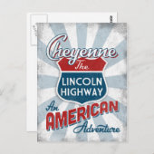 チェイエンインリンカーンハイウェイヴィンテージアメリカワイオミング ポストカード (正面/裏面)