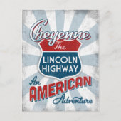 チェイエンインリンカーンハイウェイヴィンテージアメリカワイオミング ポストカード (正面)