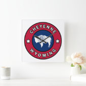 チェイエンヌワイオミング スクエア壁時計 (ホーム)