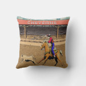 チェイエンロデオカウボーイカーフローピングピロー クッション (裏面)