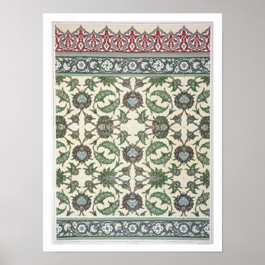 チェイクーンのモスクの壁のタイル、'アラブから ポスター (正面)