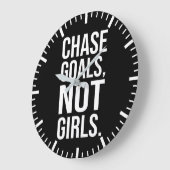 チェイスゴールは女の子ではない – ジム、ハッスル、成功 ラージ壁時計 (傾斜)