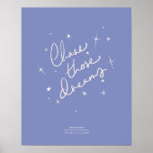 チェイスザドリームズアートプリントブルー ポスター (正面)