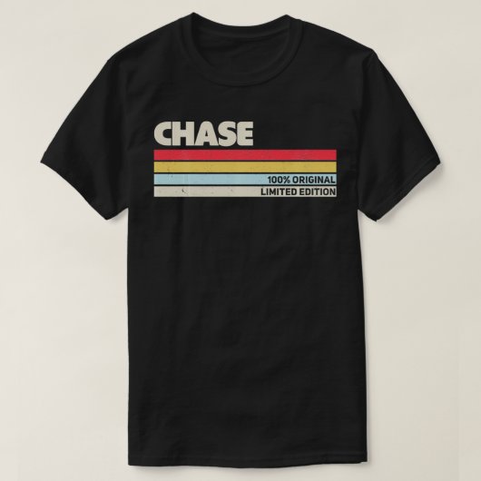 チェイスパーソナライズされたネームレトロヴィンテージ70s 80s 90s tシャツ (デザイン正面)