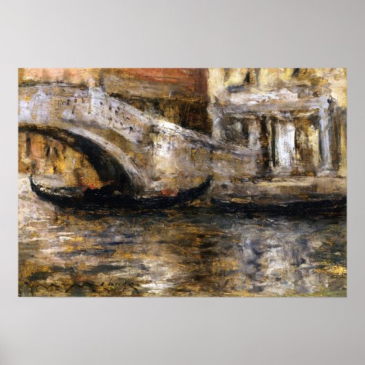 チェイス – ベニス運河に沿ったゴンドラ, 1913 ポスター (正面)