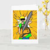 チェインソーランバージャックチェインソー カード (黄色い花)