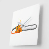 チェインソー スクエア壁時計 (傾斜)