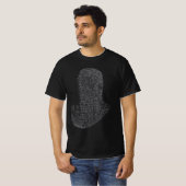 チェインメイルの戦士フード Tシャツ (正面フル)