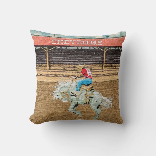 チェイン·ロデオ·カウボーイ·サドル·ブロンク·ライディング クッション (正面)