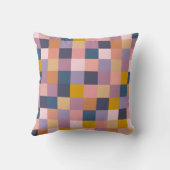 チェカラフルッカー板(紫自然) クッション (裏面)