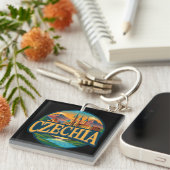 チェキア共和国ヨーロッパ キーホルダー (正面右)