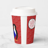 チェキア国旗の休日Ms.ペンギン語 紙コップ (左)