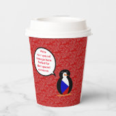 チェキア国旗の休日Ms.ペンギン語 紙コップ (裏面)