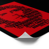 チェゲバラ語クラウドプリント ポスター (角)