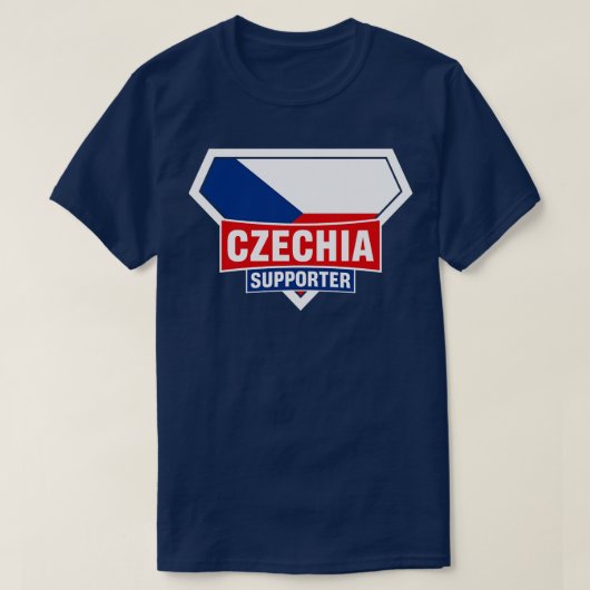 チェコすごい国旗の支持者 Tシャツ (デザイン正面)