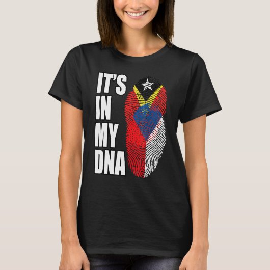 チェコとティモレーズミックスDNAフラグ伝統 Tシャツ (正面)