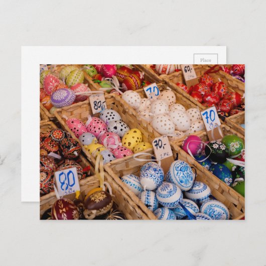 チェコのイースターエッグ シーズンポストカード (正面/裏面)