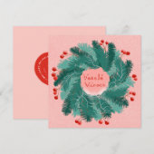 チェコのクリスマスリース 招待状 (正面/裏面)