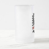 チェコのシレジアのワシのマグ フロストグラスビールジョッキ (中央)