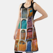 チェコのプラハの中世の玄関ドアのコラージュ  エプロン (インサイチュ)