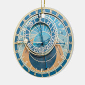 チェコのプラハ天文時計に近づく。 セラミックオーナメント (左)