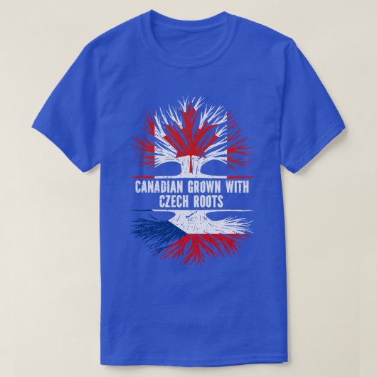 チェコのルーツと共に栽培されたカナダ国旗 Tシャツ (デザイン正面)