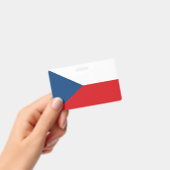 チェコの国旗が付いた名札 バッジ (手持ち)
