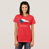 チェコの国旗の地図ロコモティアTシャツ Tシャツ (正面フル)