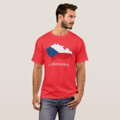 チェコの国旗の地図ロコモティアTシャツ Tシャツ (正面フル)