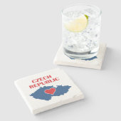 チェコの地図 ストーンコースター (横)