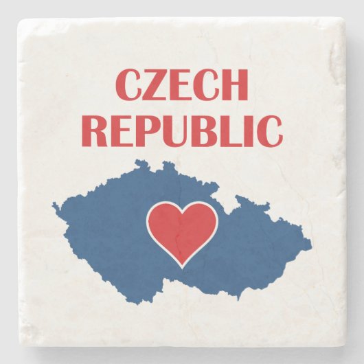 チェコの地図 ストーンコースター (正面)