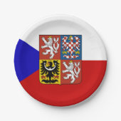チェコの旗 ペーパープレート (正面)