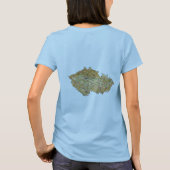 チェコの旗+地図+テキストTシャツ Tシャツ (裏面)