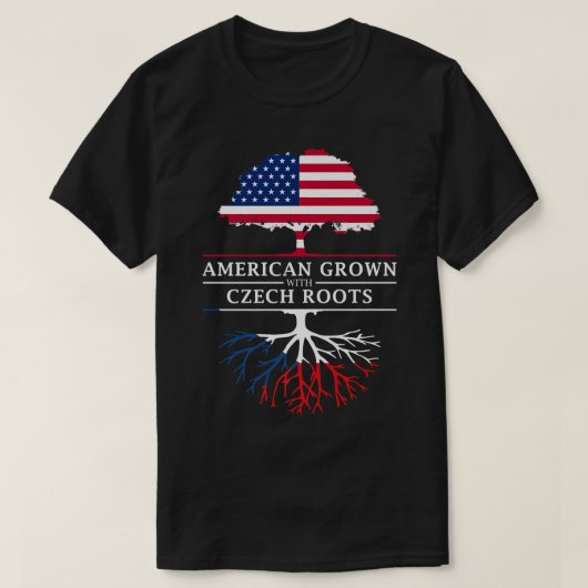 チェコの根を持つアメリカ産チェコ共和国PR Tシャツ (デザイン正面)
