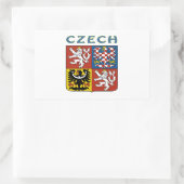 チェコの紋章付き外衣 長方形シール (バッグ)