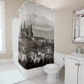 チェコの聖ヴィタス大聖堂を持つプラハ城  シャワーカーテン (インサイチュ)