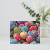 チェコの装飾イースターエッグ ポストカード (スタンド正面)