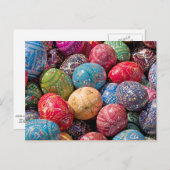 チェコの装飾イースターエッグ ポストカード (正面/裏面)