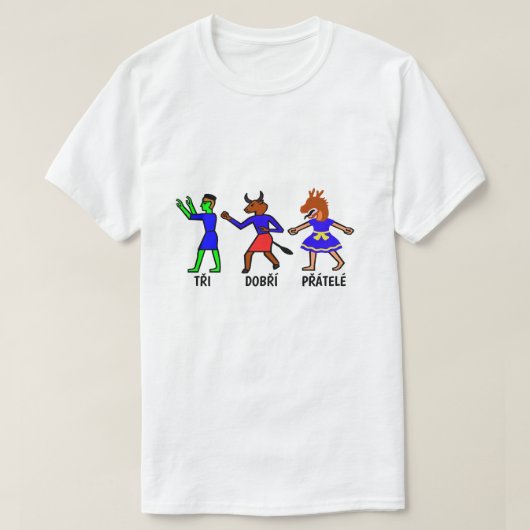 チェコの3人の親友 Tシャツ (デザイン正面)