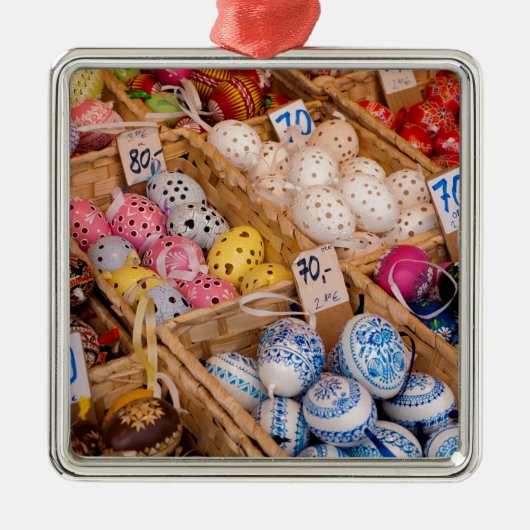 チェコイースターエッグ メタルオーナメント (正面)